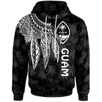 Guam Hoodie Polynesian Wings (White) Unisex White - Polynesian Pride