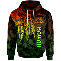 Polynesian Hawaii Hoodie Polynesian Wings (Reggae) Unisex Reggae - Polynesian Pride
