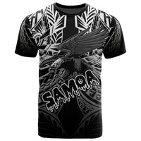 Samoa Polynesian T Shirt Eagle Tribal Pattern Black Unisex Black - Polynesian Pride