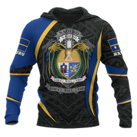 Nauru Polynesian Hoodie Nauru Spirit (Original) Unisex Blue - Polynesian Pride