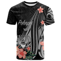 Pohnpei T Shirt Polynesian Hibiscus Pattern Style Unisex Black - Polynesian Pride