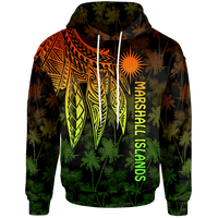 Marshall Islands Hoodie Polynesian Wings (Reggae) Unisex Reggae - Polynesian Pride