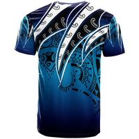 Palau T Shirt Tropical Leaf Blue Gradient Style - Polynesian Pride