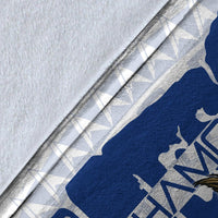 Guam Premium Blanket - Chamorro With Puntan Blue Color - Polynesian Pride