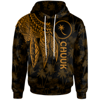 Chuuk Hoodie Polynesian Wings (Golden) Unisex Golden - Polynesian Pride