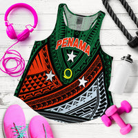 (Custom Personalised) Vanuatu Penama Province Tribal Pattern Women Tank Top - LT12 Women Green - Polynesian Pride