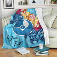 Yap Custom Personalised Premium Blanket - Tropical Style White - Polynesian Pride