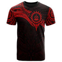 Vanuatu Polynesian T Shirt Full Color Heart Shield - Polynesian Pride