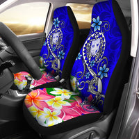 Fiji Car Seat Covers - Turtle Plumeria (Blue) Universal Fit Blue - Polynesian Pride