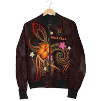 Niue Polynesian Personalised Men's Bomber Jacket - Legend of Niue (Red) - Polynesian Pride