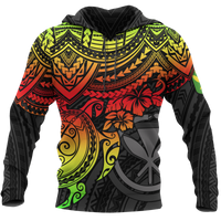 Polynesian Hawaii Hoodie Reggae Turtle Unisex RED - Polynesian Pride