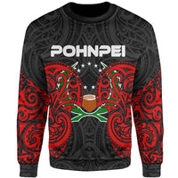 Pohnpei Polynesian Sweater - Spirit Style Unisex Black - Polynesian Pride