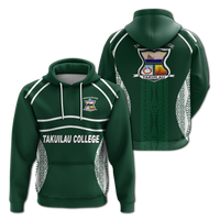 Takuilau College Tongan Patterns Hoodie LT12 Hoodie Green - Polynesian Pride