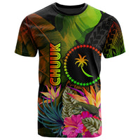 Chuuk Polynesian T Shirt Hibiscus and Banana Leaves Unisex Reggae - Polynesian Pride