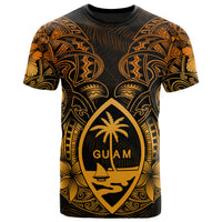 Guam Polynesian T Shirt Gold Turtle Homeland Unisex GOLD - Polynesian Pride