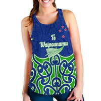 New Zealand South Island (Te Waipounamu) Pride Women Tank Top - LT12 Blue - Polynesian Pride