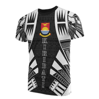 Kiribati T Shirt Kiribati Coat Of Arms Polynesian Tattoo Style Unisex Black - Polynesian Pride