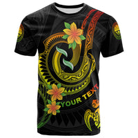 Federated States of Micronesia Custom T Shirt Reggae Plumeria Flowers with Spiral Patterns Unisex Art - Polynesian Pride