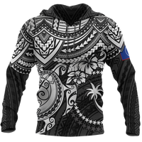 Chuuk Polynesian Hoodie White Turtle Unisex WHITE - Polynesian Pride