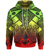 Chuuk Custom Hoodie Reggae Seal with Polynesian Tattoo Unisex Reggae - Polynesian Pride