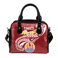 Tahiti Shoulder Handbag - Tahiti Seal Polynesian Patterns Plumeria - Polynesian Pride