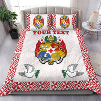 (Custom Personalised) Tonga Bedding Set Special Coat Of Arms LT13 Red - Polynesian Pride