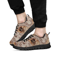 Kiribati Sneakers - Hibiscus Flowers Vintage Style - Polynesian Pride
