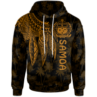 Samoa Hoodie Polynesian Wings (Golden) Unisex Golden - Polynesian Pride
