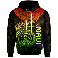 Polynesian Hawaii Hoodie Maui Polynesian Waves (Reggae) Unisex Reggae - Polynesian Pride