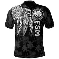 Federated States of Micronesia Polo Shirt Polynesian Wings (White) Unisex White - Polynesian Pride