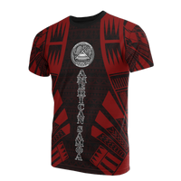 American Samoa T Shirt American Samoan Seal Polynesian Tattoo Red Style Unisex Red - Polynesian Pride