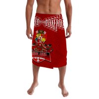 Mate Maa Tonga Sipi Tau Lavalava LT12 Lavalava Red - Polynesian Pride