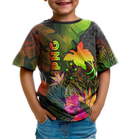 Papua New Guinea Polynesian T Shirt Hibiscus and Banana Leaves - Polynesian Pride