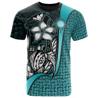 Marshall Islands Polynesian T Shirt Turquoise Turtle with Hook Unisex TURQUOISE - Polynesian Pride