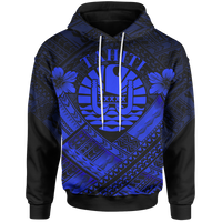 Tahiti Polynesian Hoodie Tahiti Blue Seal Camisole Hibiscus Style Unisex Blue - Polynesian Pride
