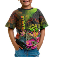 Polynesian Hawaii Polynesian T Shirt Hibiscus and Banana Leaves - Polynesian Pride