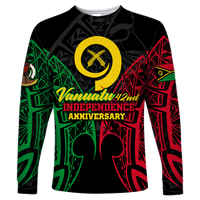 Vanuatu 42nd Independence Anniversary Pride Long Sleeve Shirt - LT12 Unisex Black - Polynesian Pride