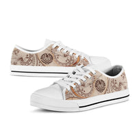 Tahiti Low Top Shoes - Hibiscus Flowers Vintage Style - Polynesian Pride
