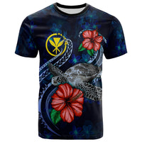 Hawaii Polynesian T Shirt Blue Turtle Hibiscus Unisex Blue - Polynesian Pride