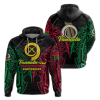 Vanuatu 42nd Independence Anniversary Pride Hoodie LT12 Hoodie Black - Polynesian Pride