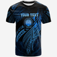 Northern Mariana Islands Polynesian Custom T Shirt Legend Blue Version Unisex Blue - Polynesian Pride