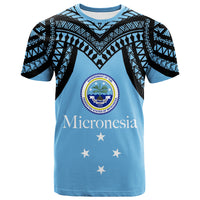 Federated States of Micronesia T Shirt Micronesia Pattern LT12 Unisex Blue - Polynesian Pride