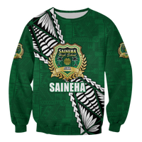 Tonga Saineha High School Tongan Patterns Sweatshirt - LT12 Unisex Green - Polynesian Pride