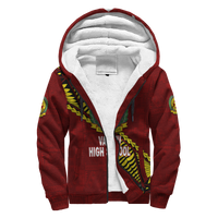 Tonga Vava'u High School Tongan Patterns Sherpa Hoodie - LT12 Unisex Red - Polynesian Pride