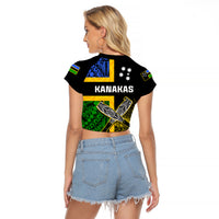 Australian South Sea Islanders Flag Style Crop T Shirt LT14 - Polynesian Pride
