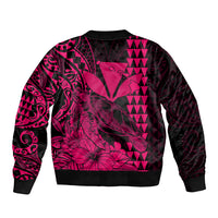 Kakau Polynesian Tribal Hawaiian Turtle with Kanaka Maoli Pink Bomber Jacket LT9 - Polynesian Pride