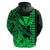 Kakau Polynesian Tribal Hawaiian Turtle with Kanaka Maoli Green Hoodie LT9 - Polynesian Pride