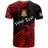 Custom Ribaberiki Kiribati Coat of Arms Mix Red Polynesian T Shirt LT14 - Polynesian Pride