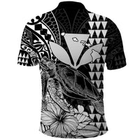 Kakau Polynesian Tribal Hawaiian Turtle with Kanaka Maoli Black Polo Shirt LT9 - Polynesian Pride