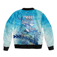 Mother and Baby Whale Mix Polynesian Style Sleeve Zip Bomber Jacket TS07 - Polynesian Pride